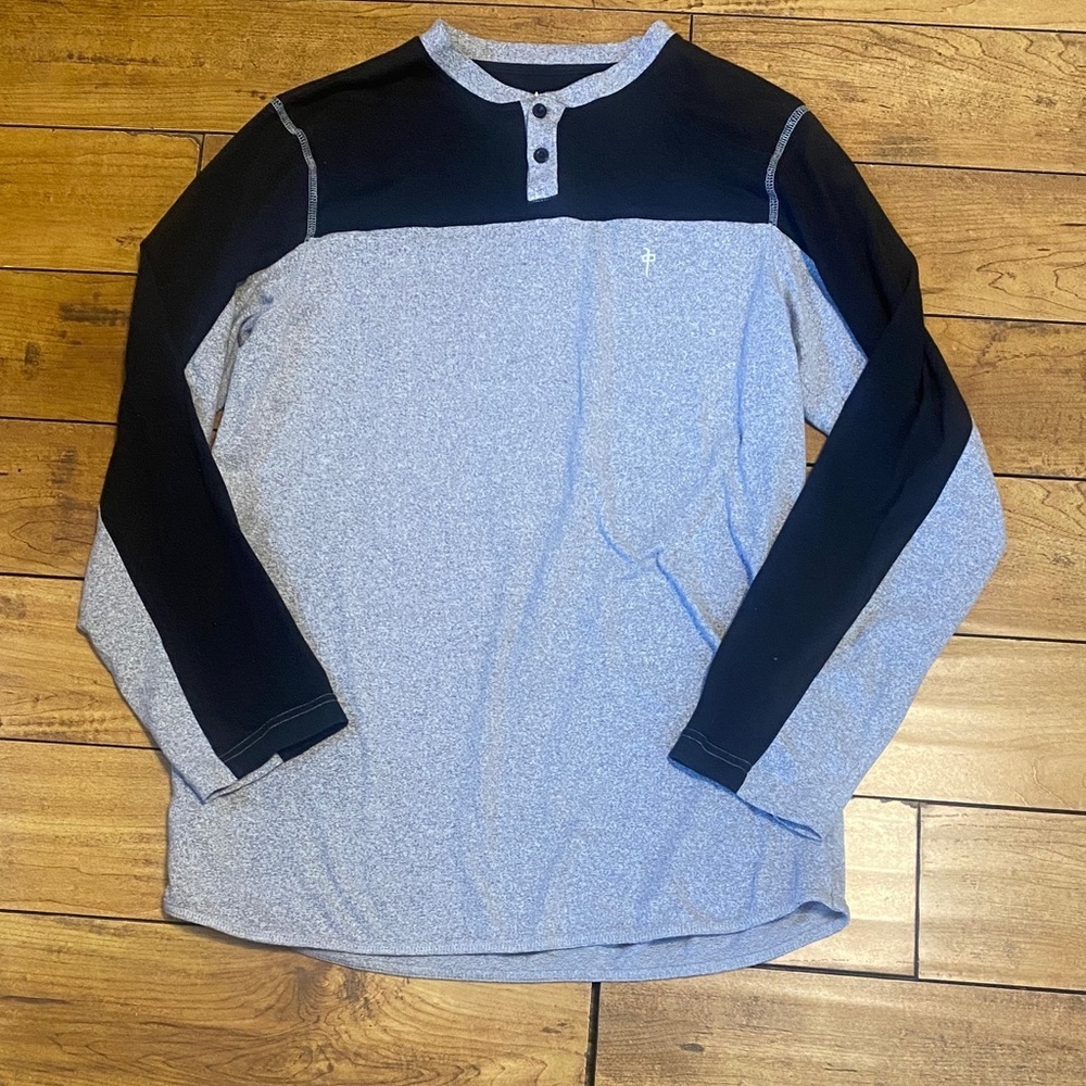 Men's red dragon RDS long sleeve Henley Shirt